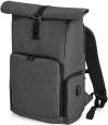 QD995 Quadra Q-Tech Charge Roll-Top Backpack Granite Marl colour image
